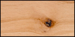 Knotty alder wood sample